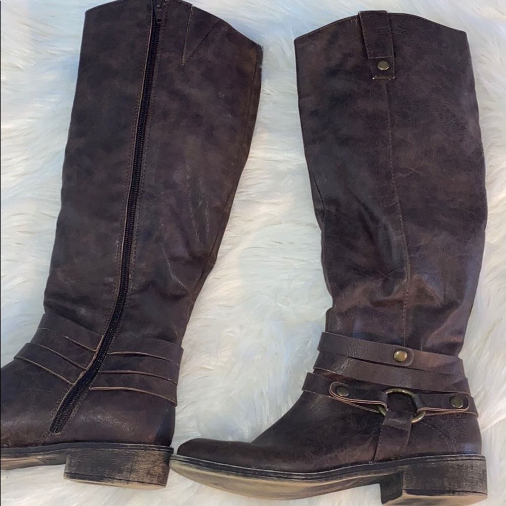 Style&Co Below knee brown ankle boots